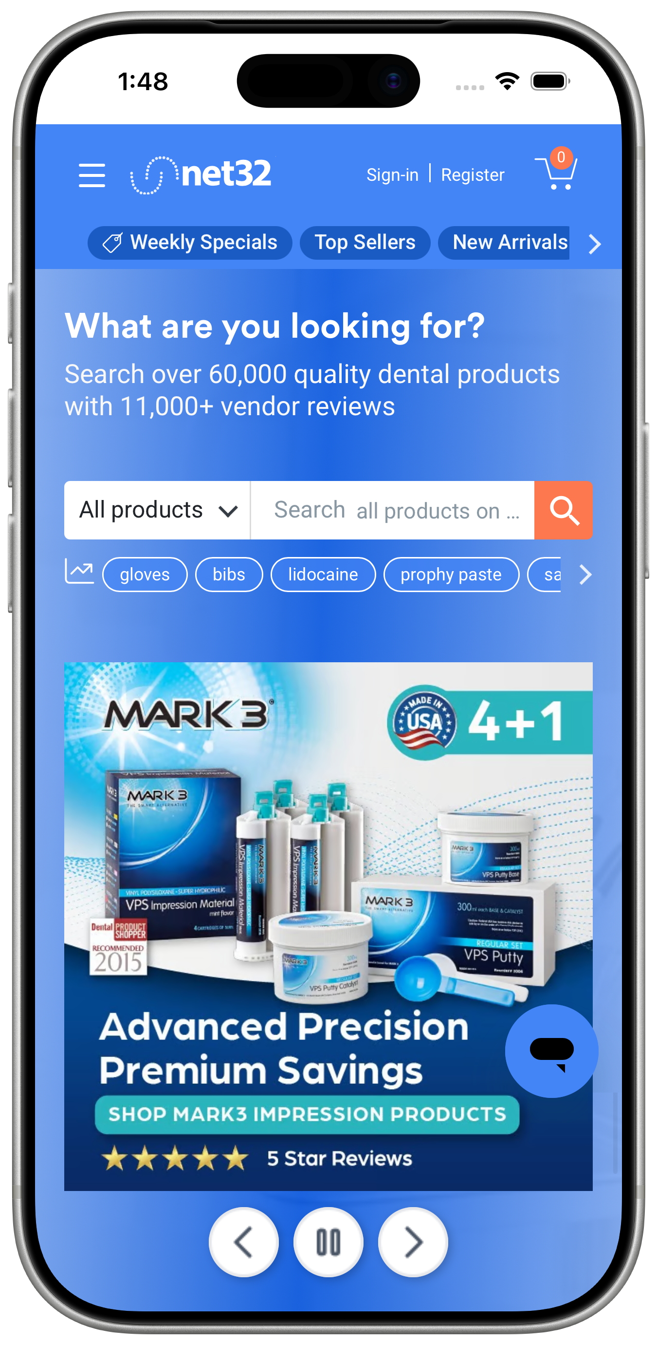 Net32 homepage - before redesign